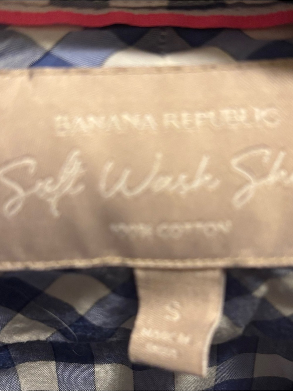 Banana Republic Blue and White Gingham Shirt - Picture 5 of 5